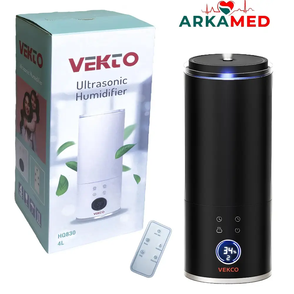 دستگاه بخور سرد HQ830 وکتو مشکی با جعبه و ریموت کنترل